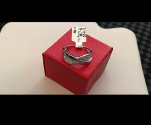 1 Ct Pave Round Cut Sim Diamond Crossover Band Ring Sz 9~925 Sterling Silver